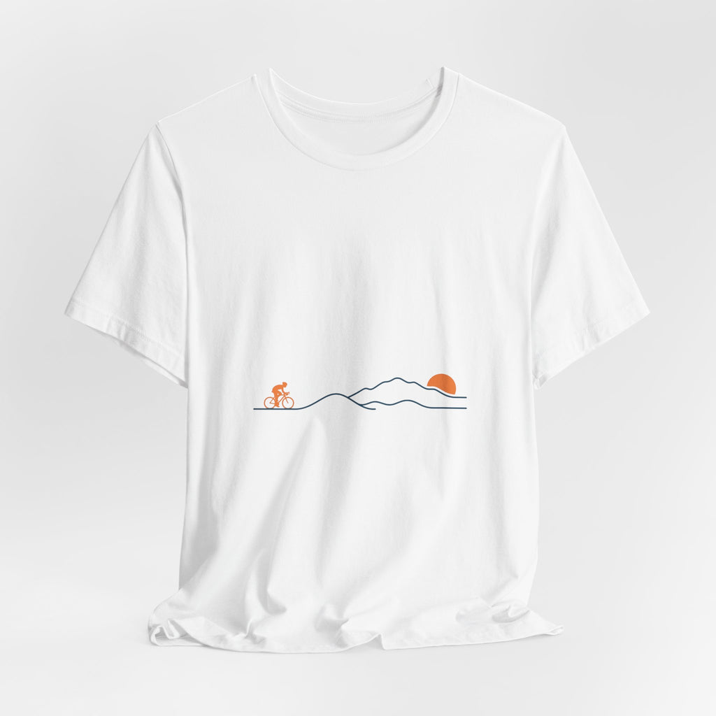 Sunset Road Cycling Tee | Minimal Tour de France Inspired