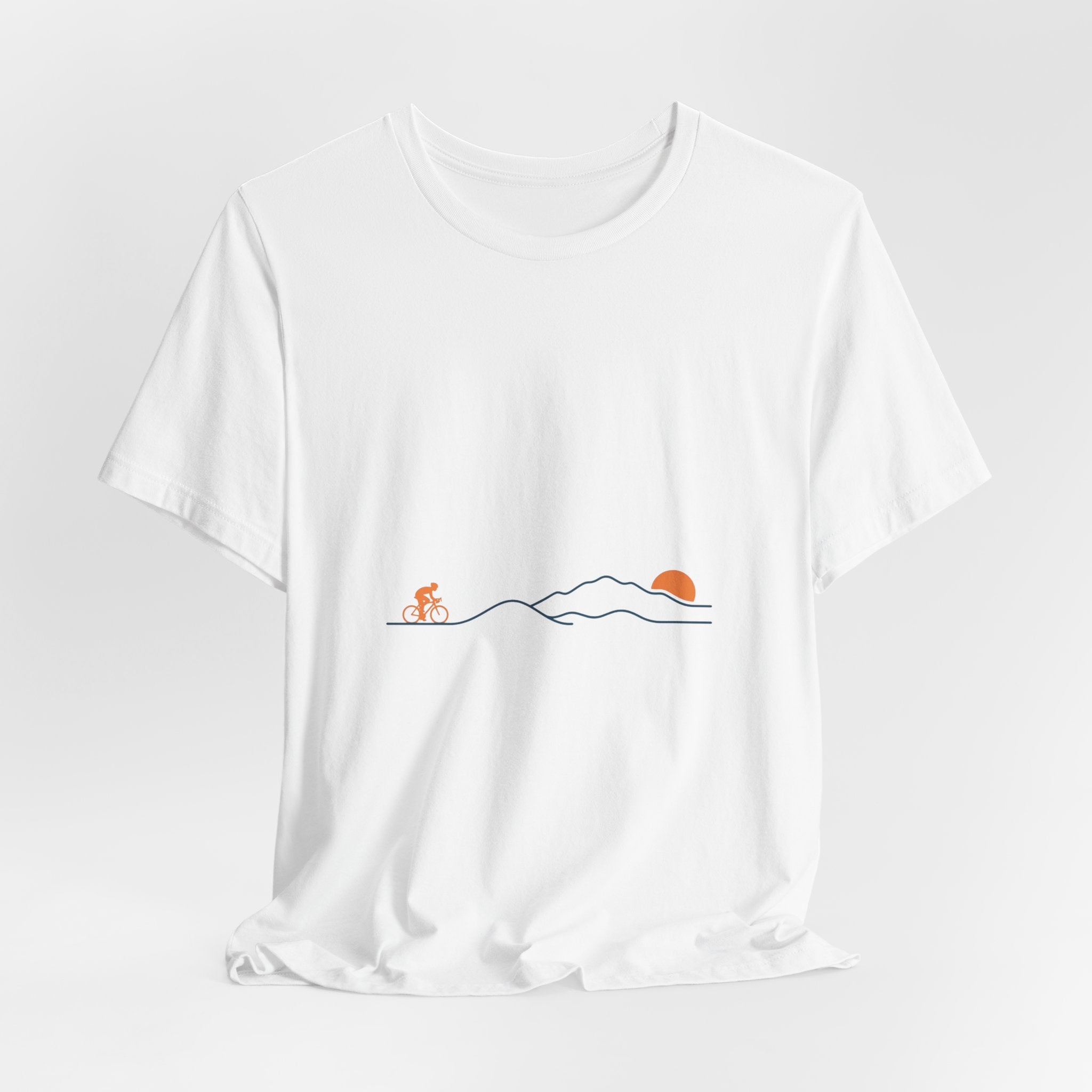 Sunset Road Cycling Tee | Minimal Tour de France Inspired