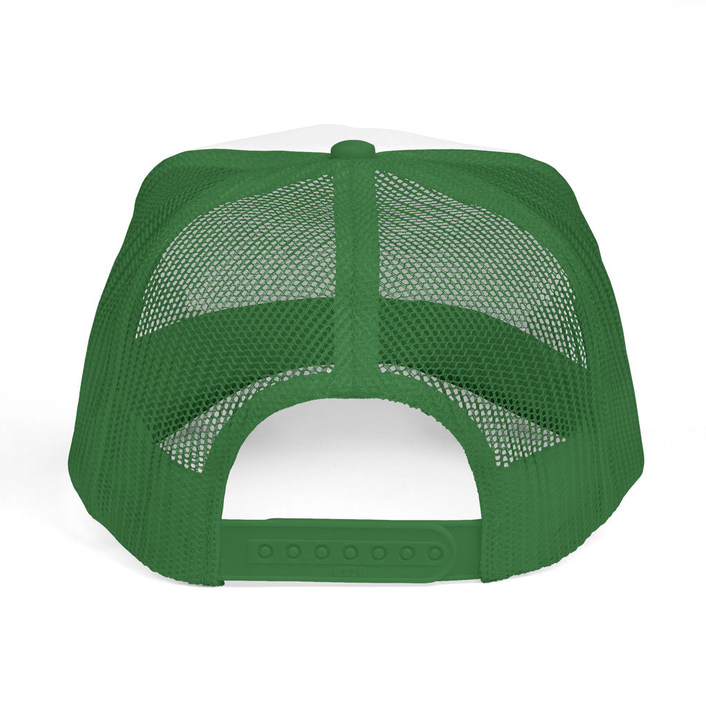 Trucker Cap — Minimal 'Be Good' Circular Text Mesh Hat