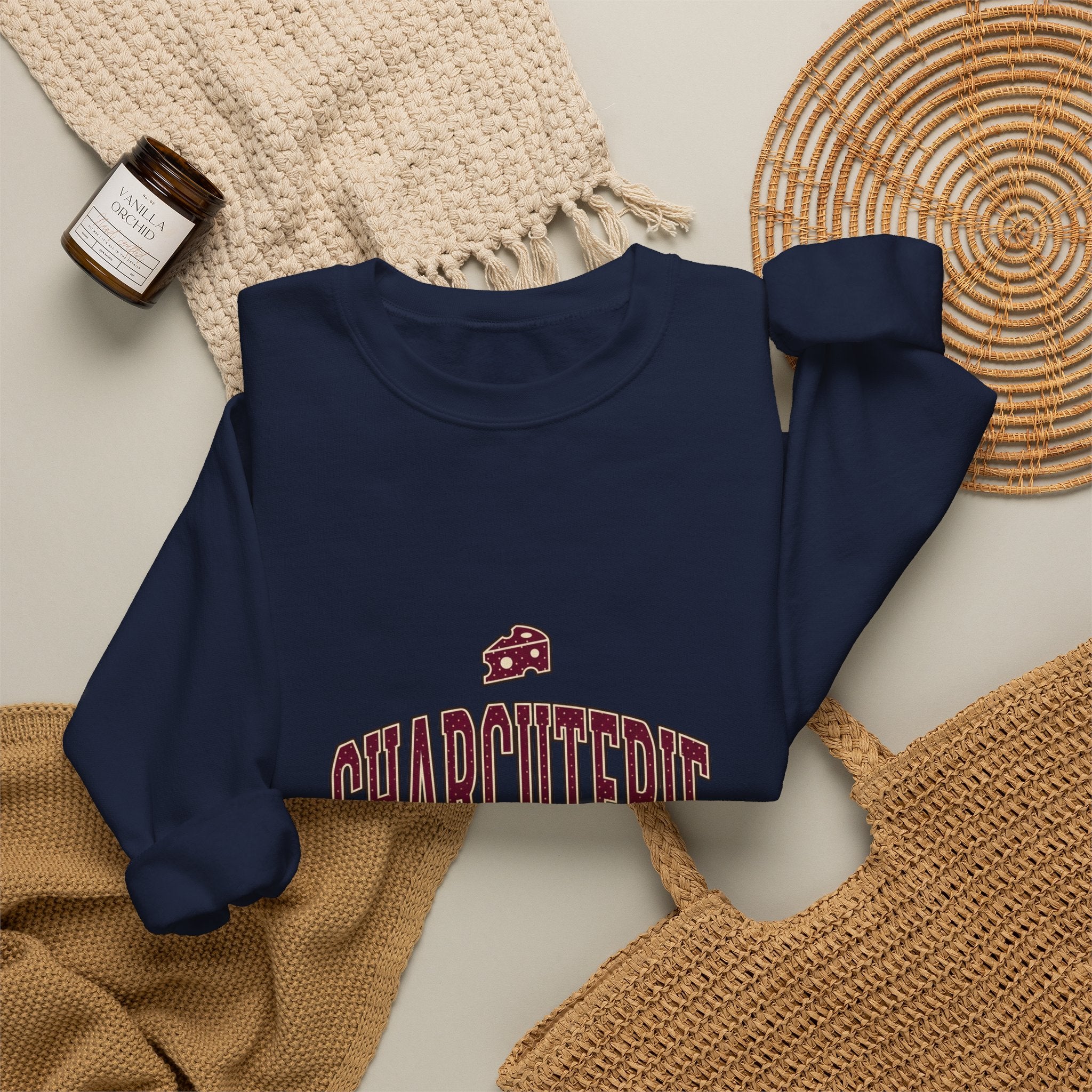 Charcuterie Team Captain Sweatshirt | Polka Dot Accent, Retro Preppy