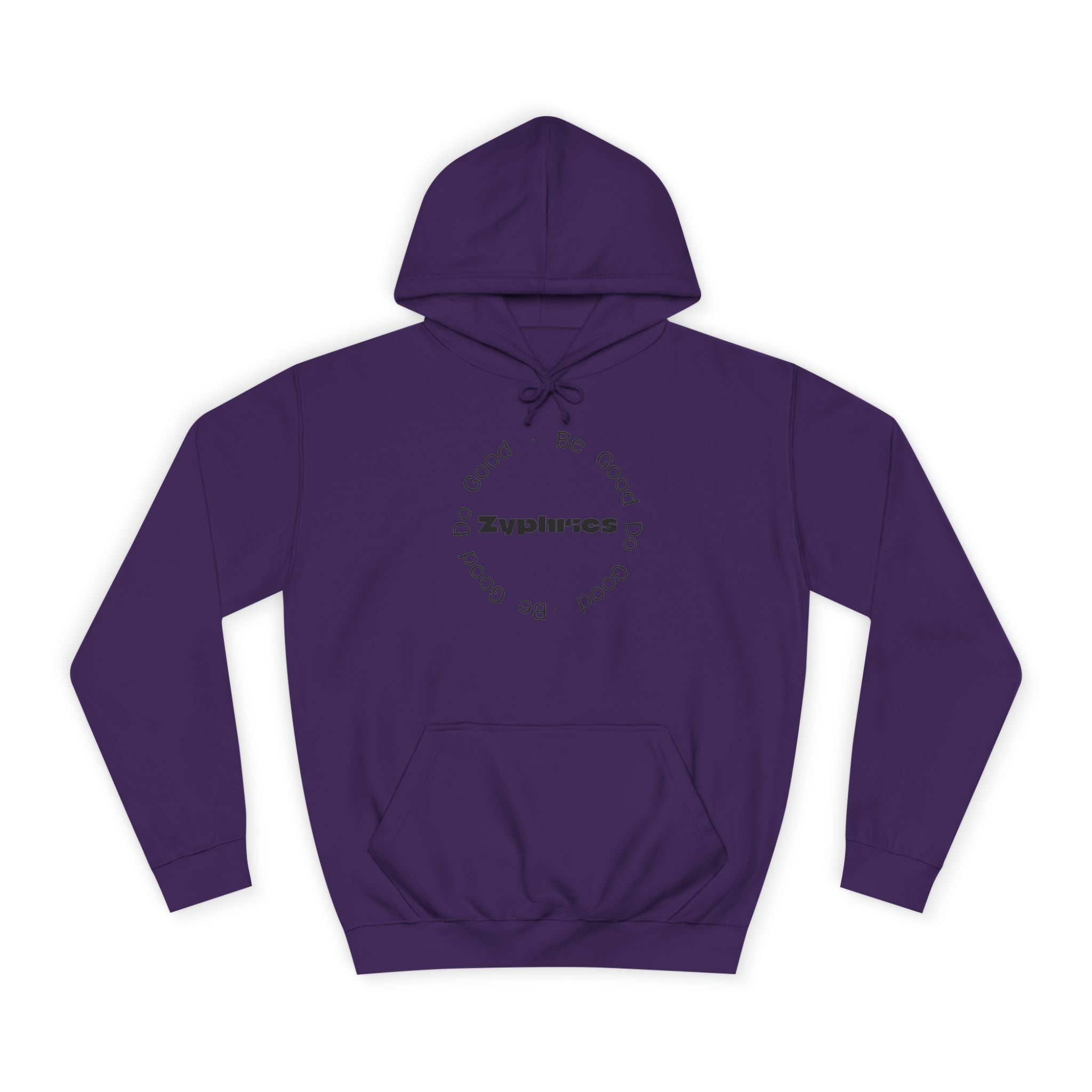 Minimalist ‘Good Vibes’ White Hoodie — College Style Casual Pullover