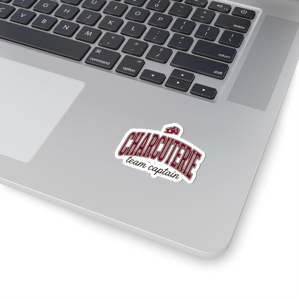 Charcuterie Team Captain Kiss-Cut Sticker | Polka Dot Accent, Retro Preppy