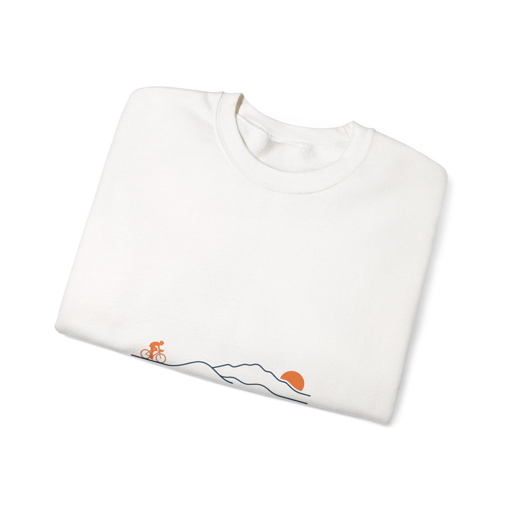 Minimal Cycling Sunset Sweatshirt | Tour de France inspired, Rider Silhouette