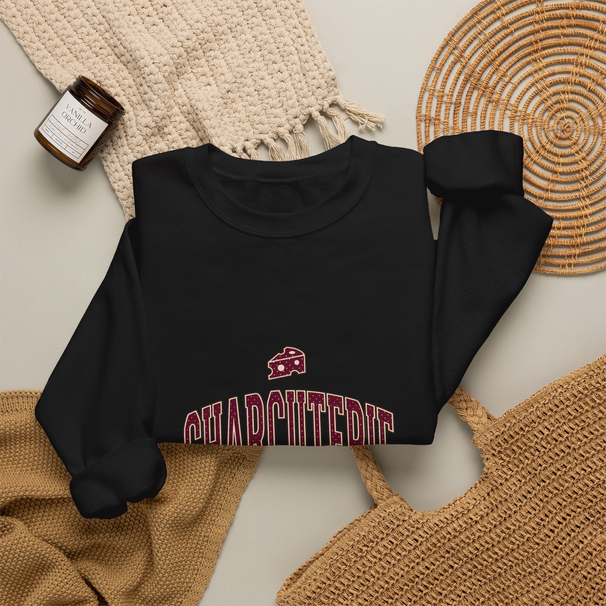 Charcuterie Team Captain Sweatshirt | Polka Dot Accent, Retro Preppy