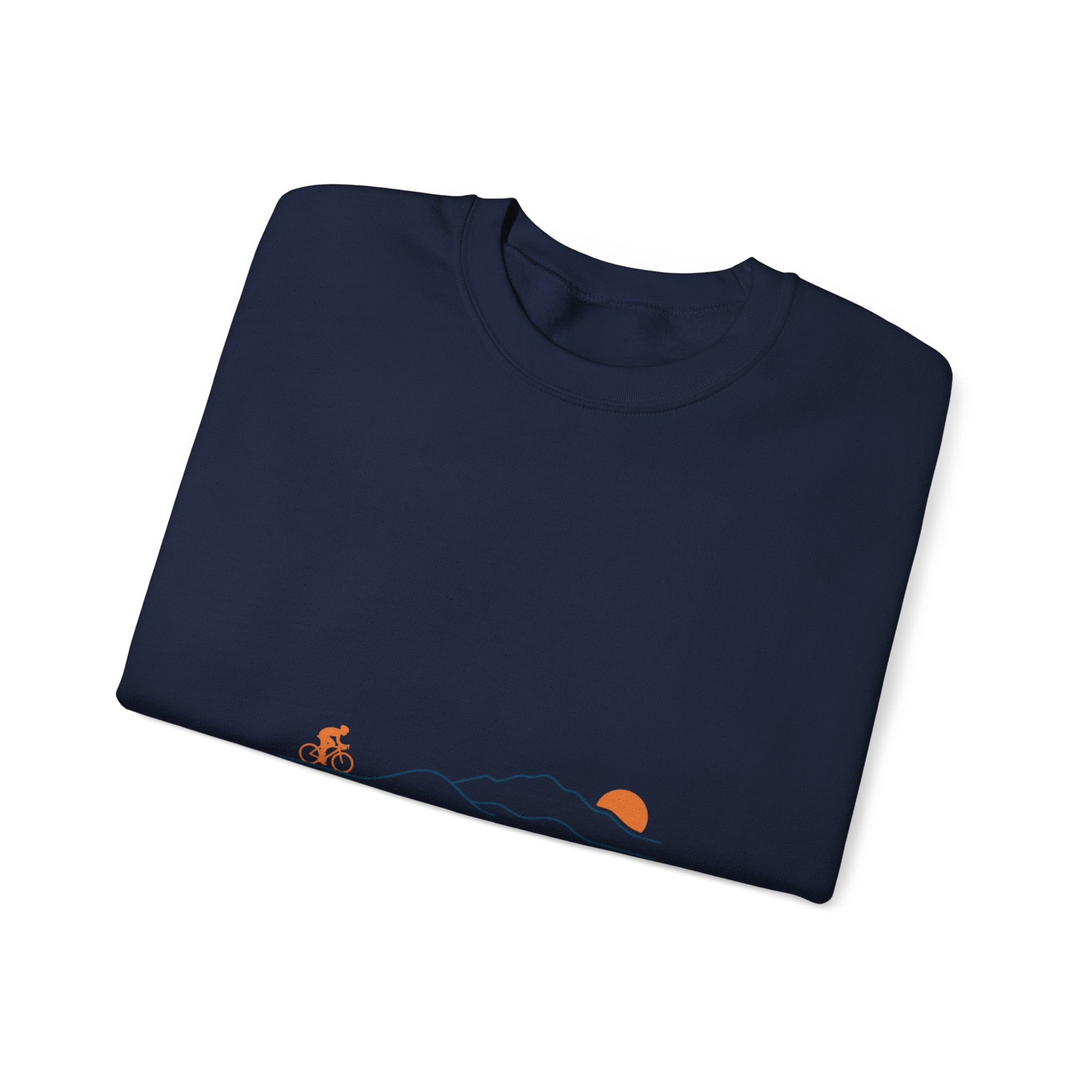 Minimal Cycling Sunset Sweatshirt | Tour de France inspired, Rider Silhouette