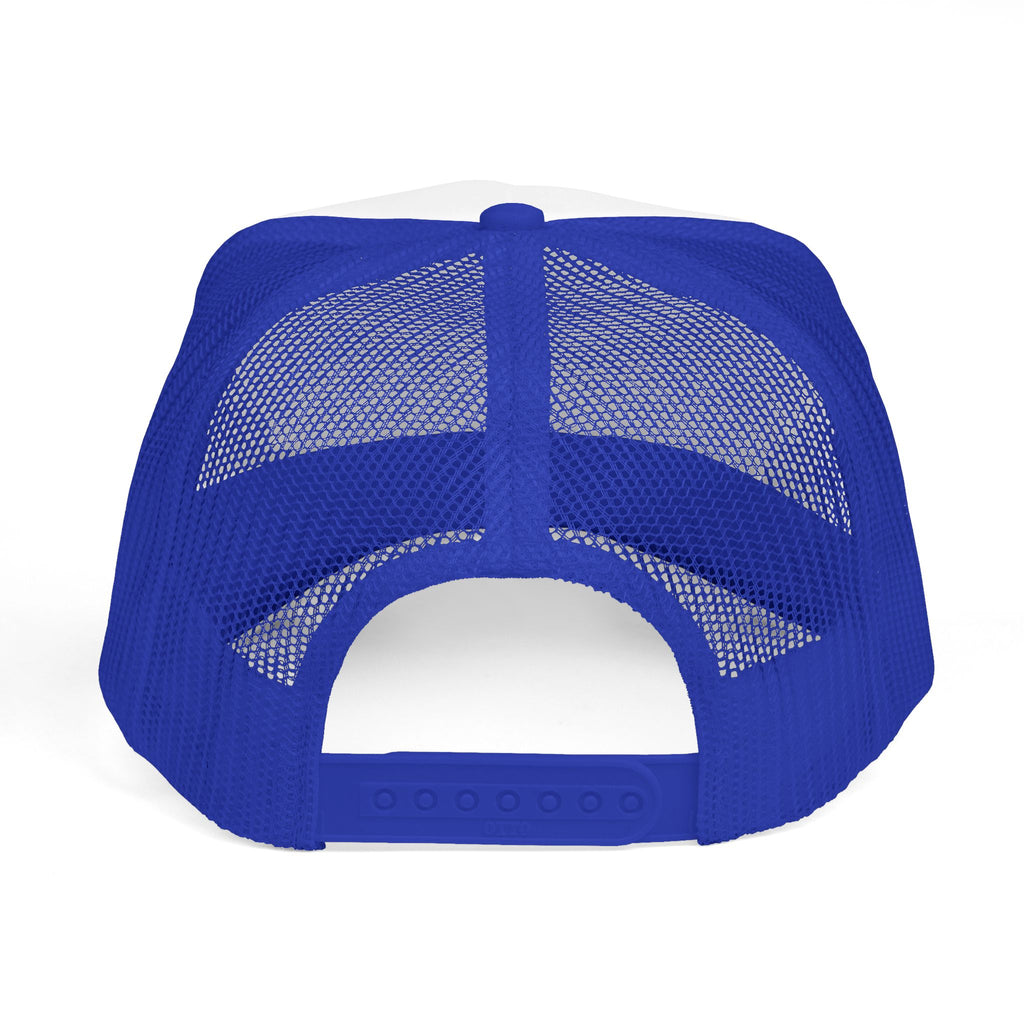 Trucker Cap — Minimal 'Be Good' Circular Text Mesh Hat