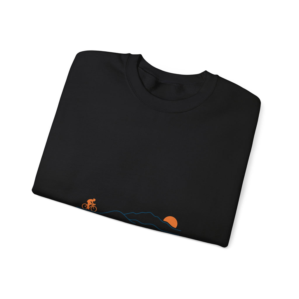 Minimal Cycling Sunset Sweatshirt | Tour de France inspired, Rider Silhouette