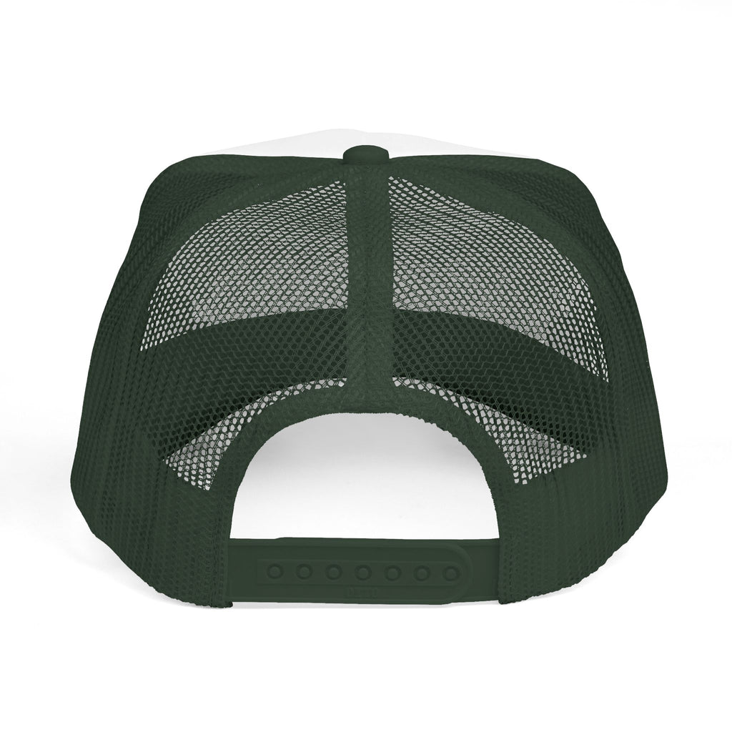 Trucker Cap — Minimal 'Be Good' Circular Text Mesh Hat
