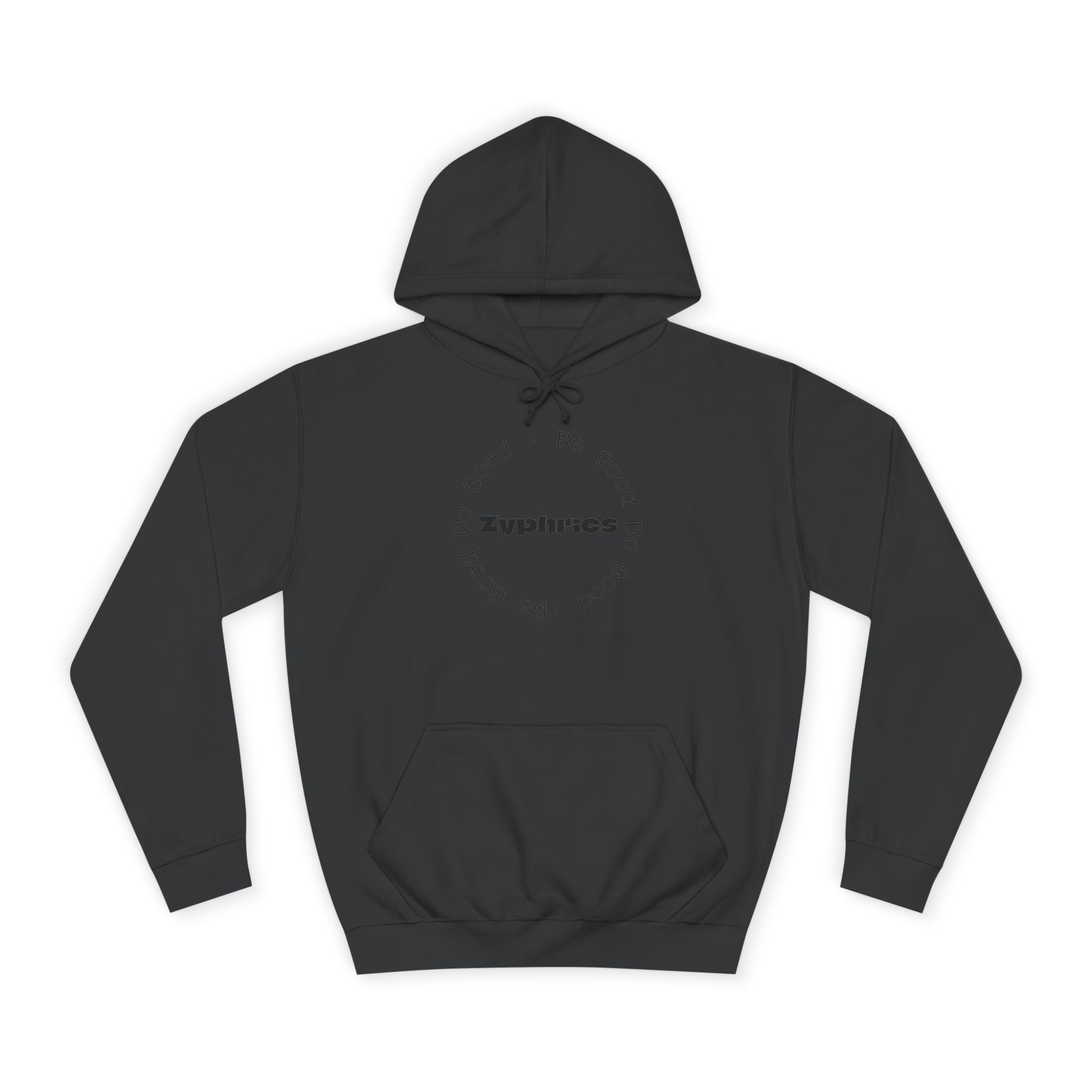 Minimalist ‘Good Vibes’ White Hoodie — College Style Casual Pullover