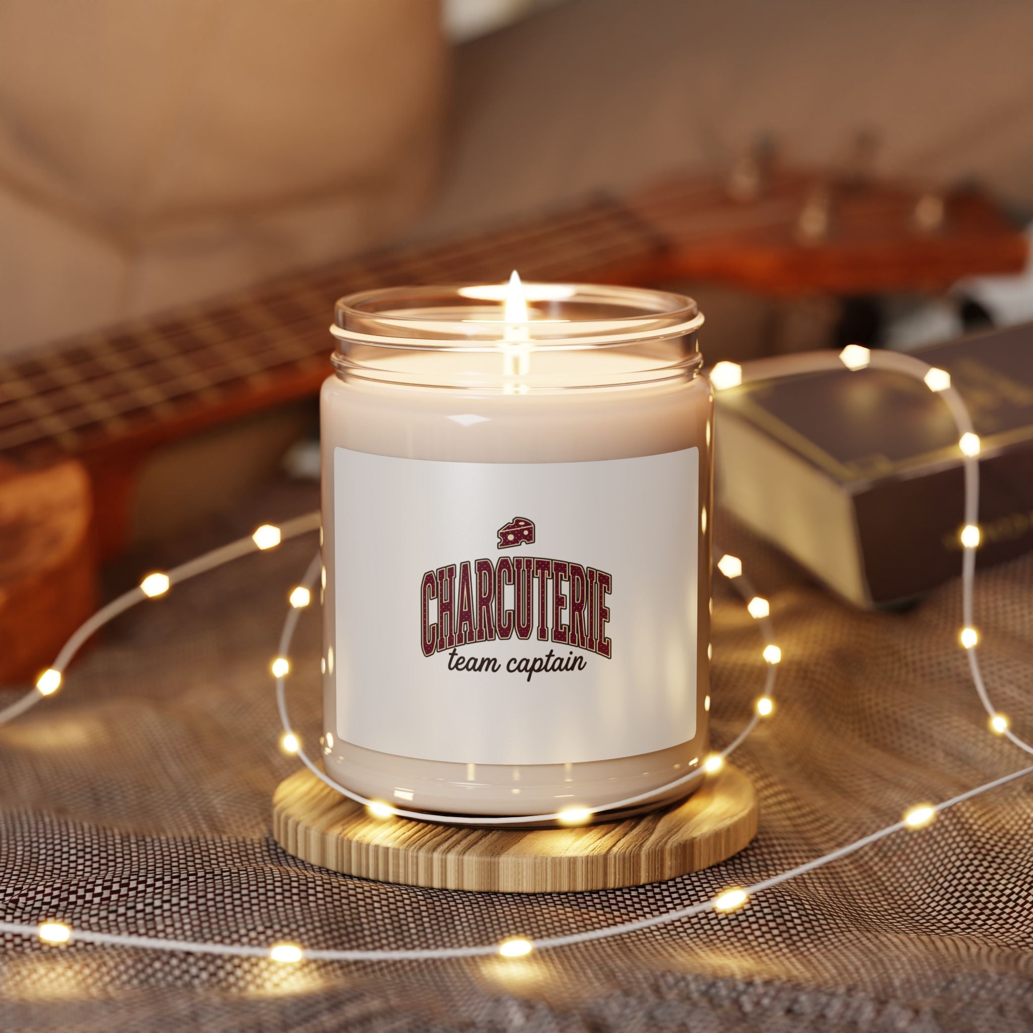 Polka Dot Charcuterie Label Candle, Soy Jar Candle | Retro Polka Dots