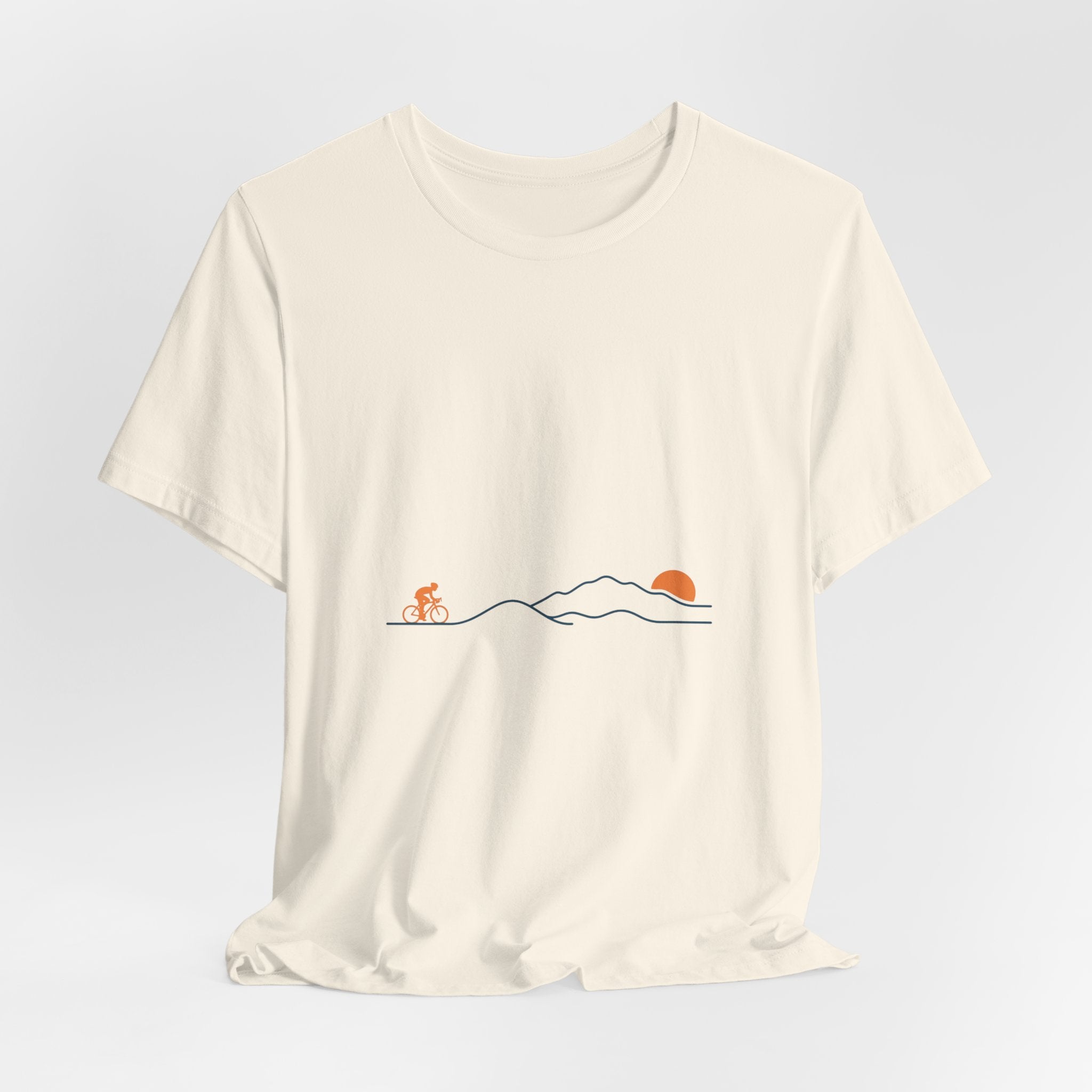 Sunset Road Cycling Tee | Minimal Tour de France Inspired
