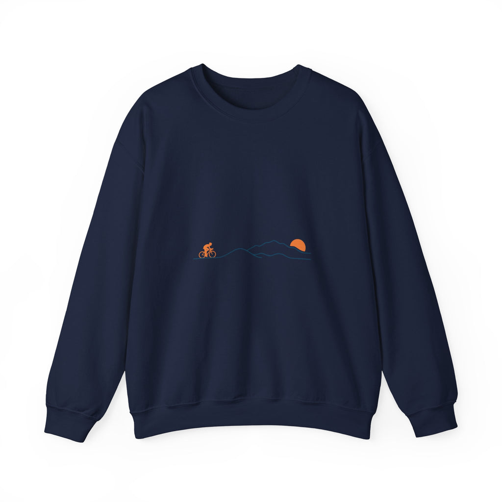 Minimal Cycling Sunset Sweatshirt | Tour de France inspired, Rider Silhouette