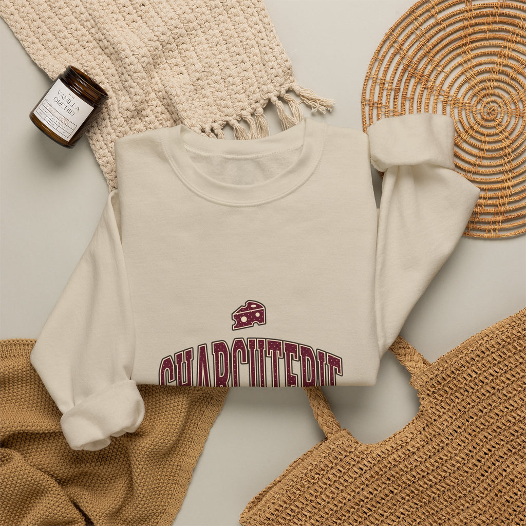 Charcuterie Team Captain Sweatshirt | Polka Dot Accent, Retro Preppy