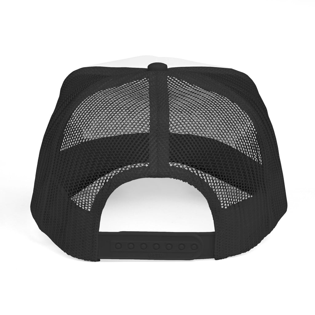 Trucker Cap — Minimal 'Be Good' Circular Text Mesh Hat