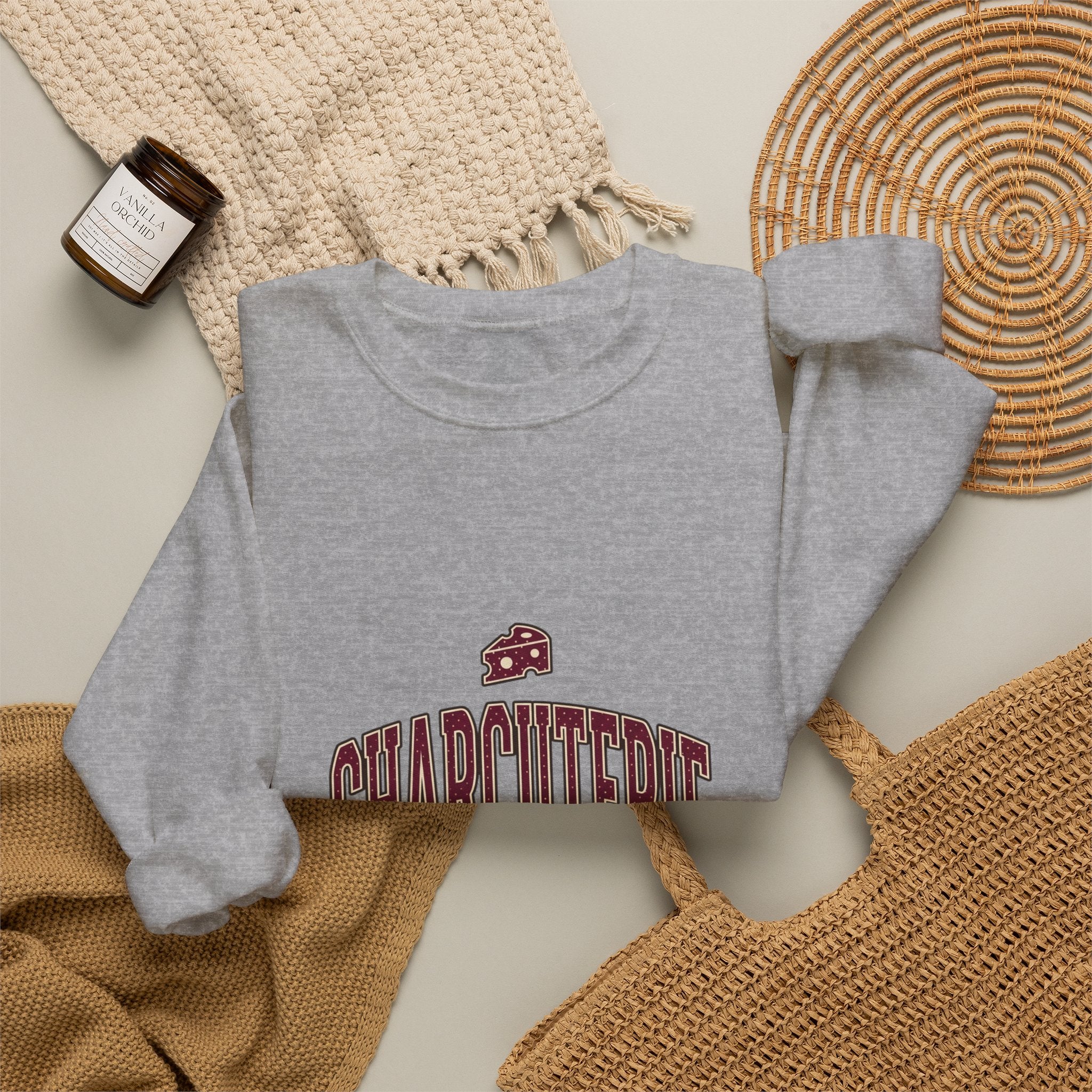 Charcuterie Team Captain Sweatshirt | Polka Dot Accent, Retro Preppy