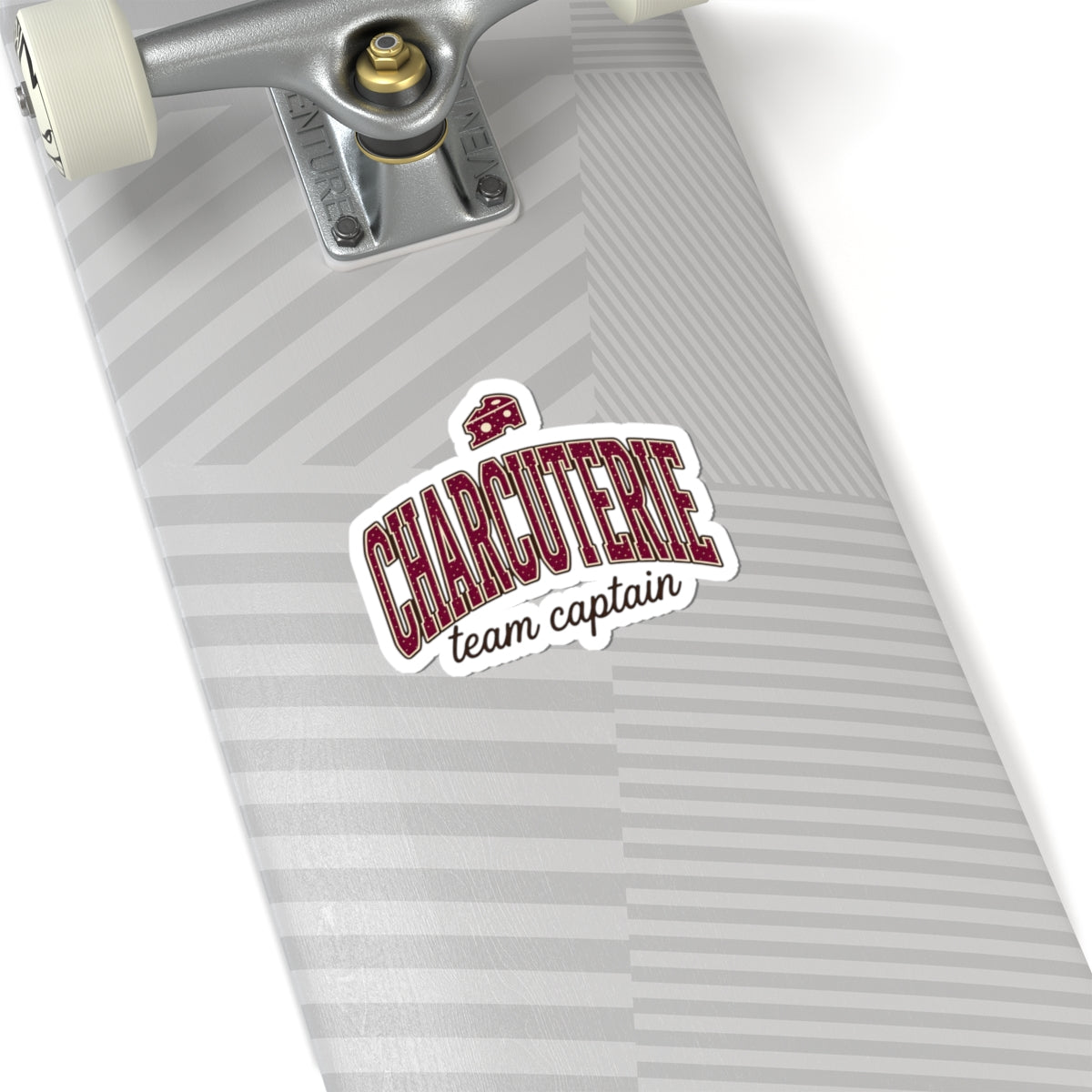 Charcuterie Team Captain Kiss-Cut Sticker | Polka Dot Accent, Retro Preppy