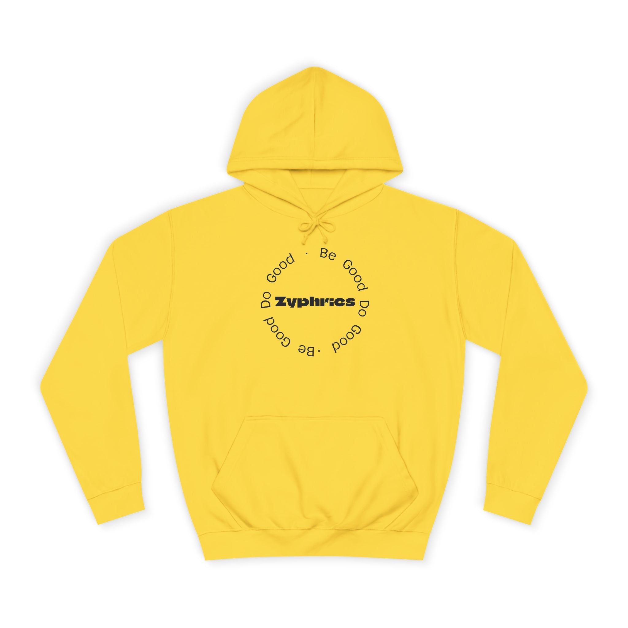 Minimalist ‘Good Vibes’ White Hoodie — College Style Casual Pullover