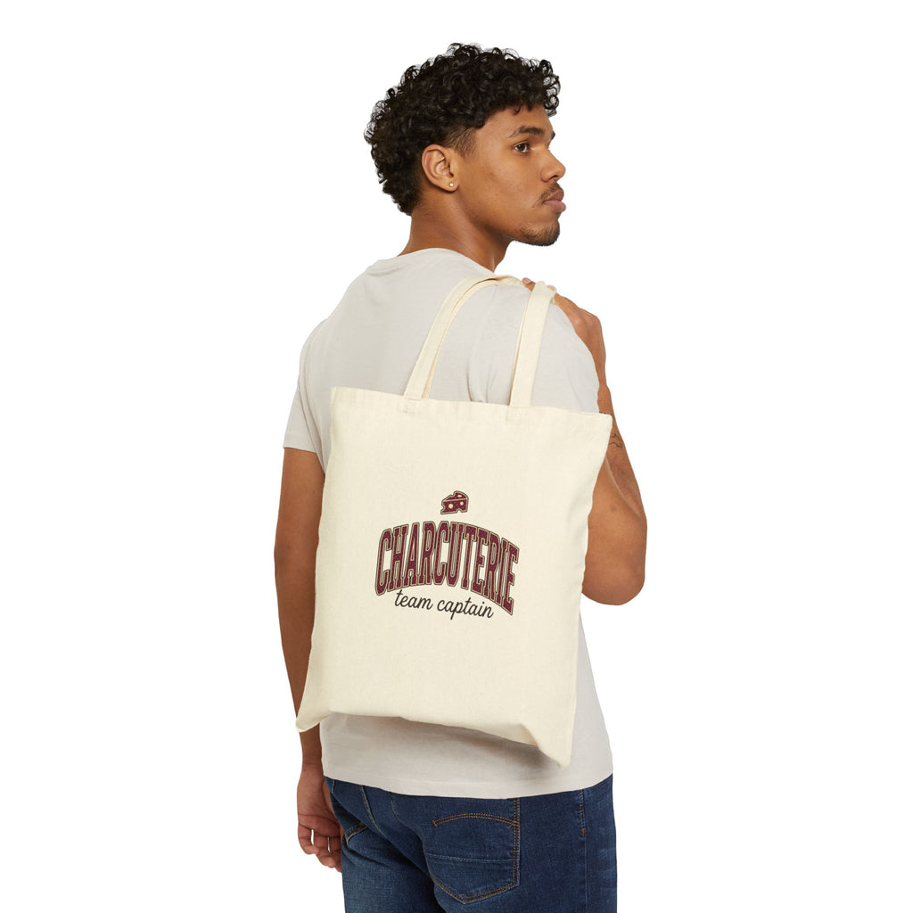 Charcuterie Team Captain Tote | Polka Dot Accent, Retro Preppy Pattern
