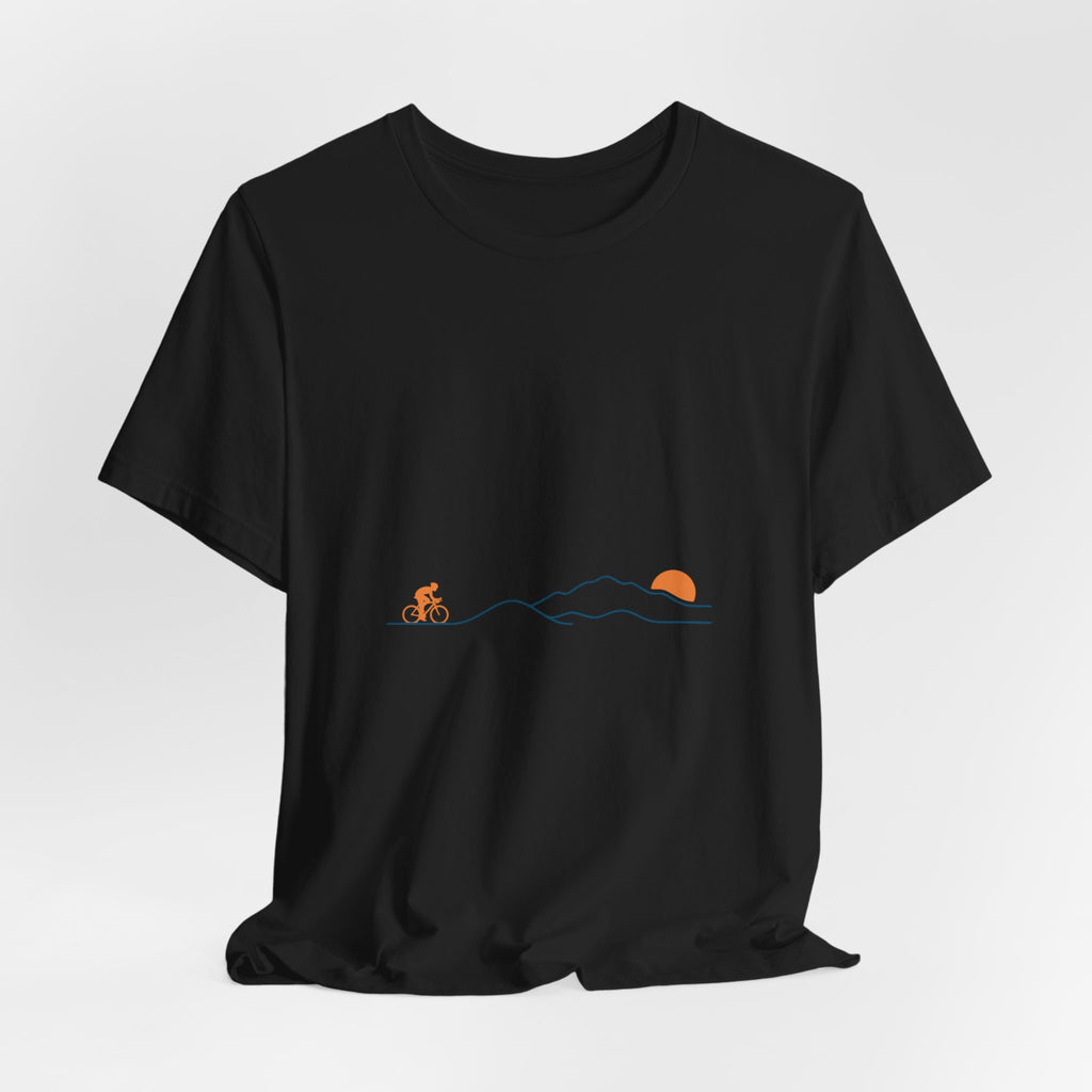 Sunset Road Cycling Tee | Minimal Tour de France Inspired