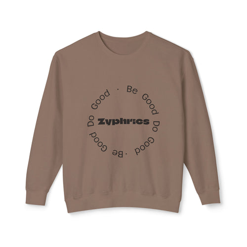 Crewneck Sweatshirt — Minimal "Be Good Do Good" Circle Design