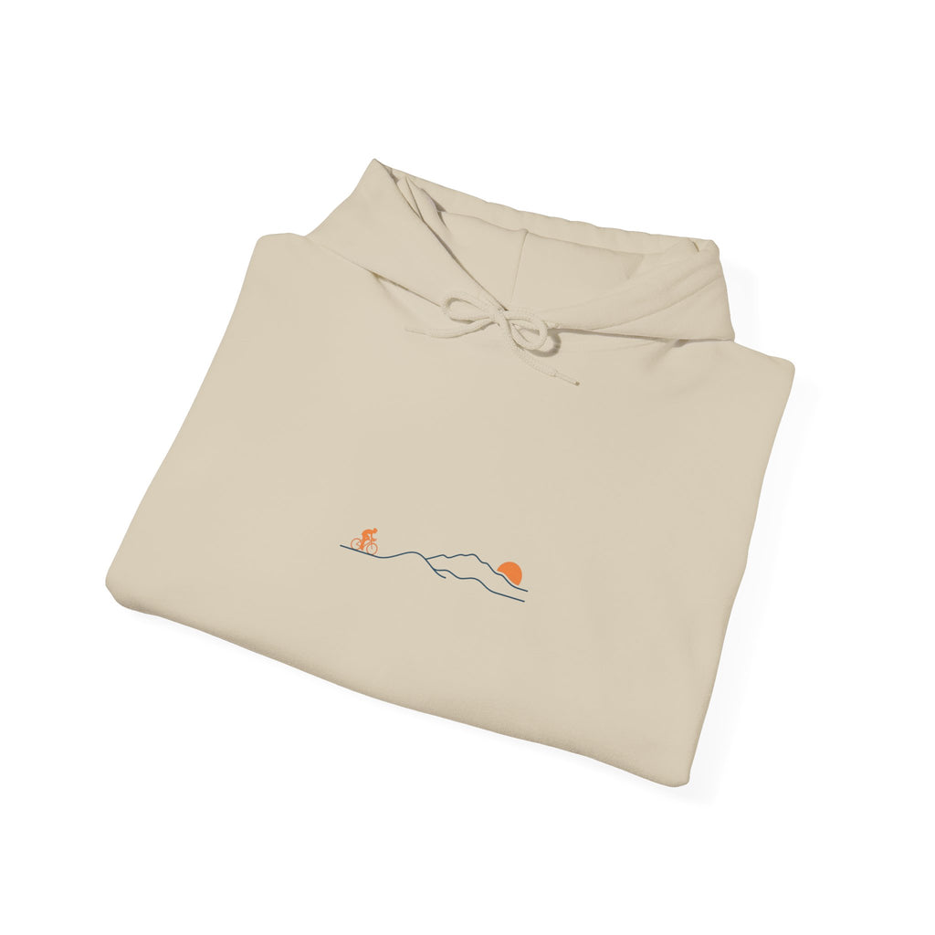 Minimal Cycling Route Hoodie | Tour de France Inspired, Road Bike Skyline