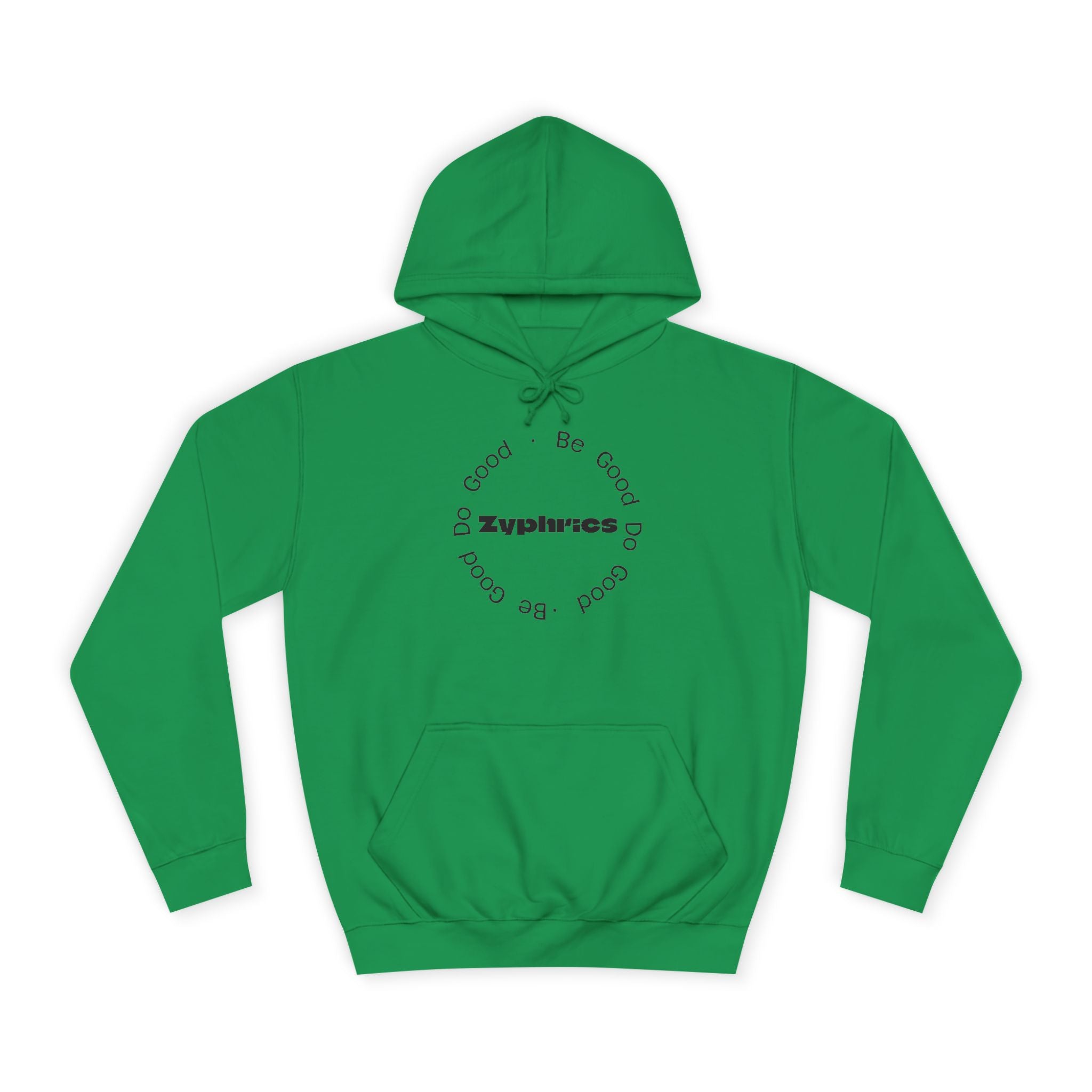 Minimalist ‘Good Vibes’ White Hoodie — College Style Casual Pullover