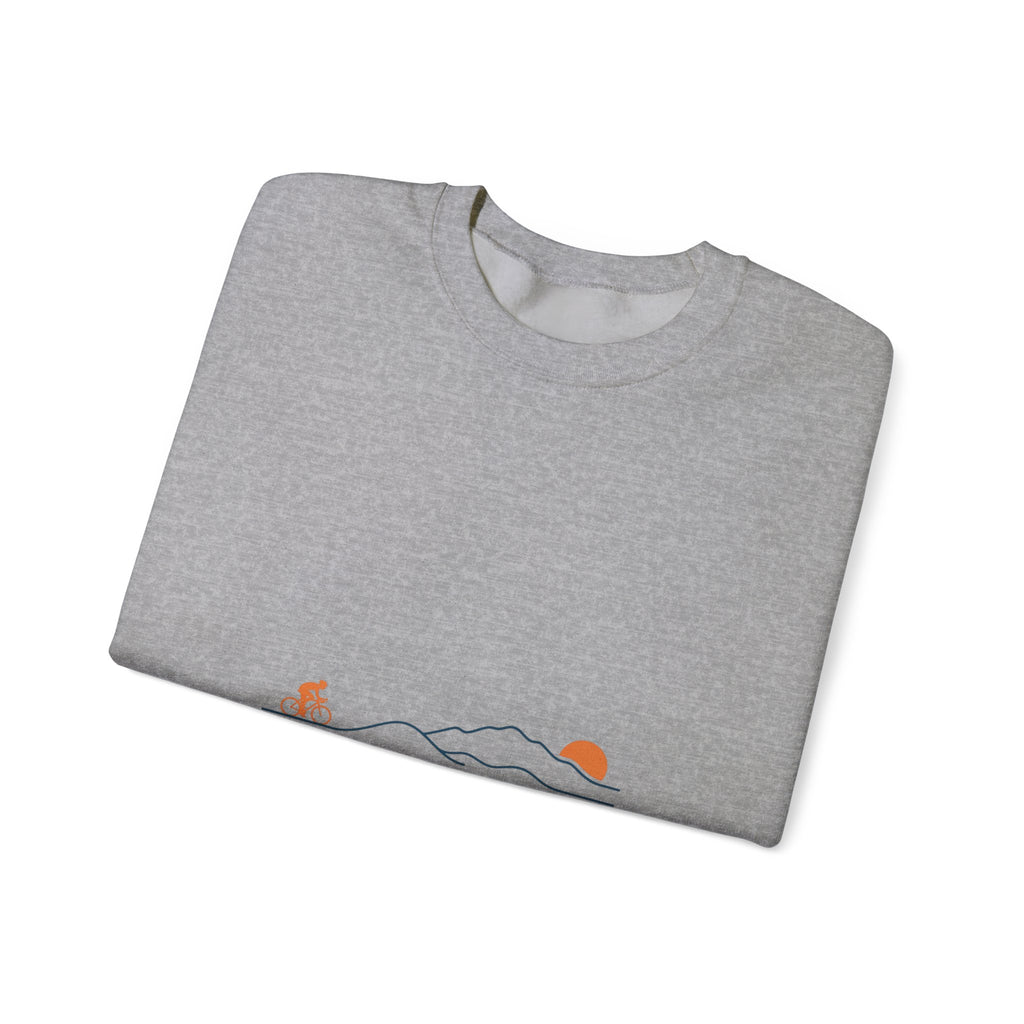 Minimal Cycling Sunset Sweatshirt | Tour de France inspired, Rider Silhouette