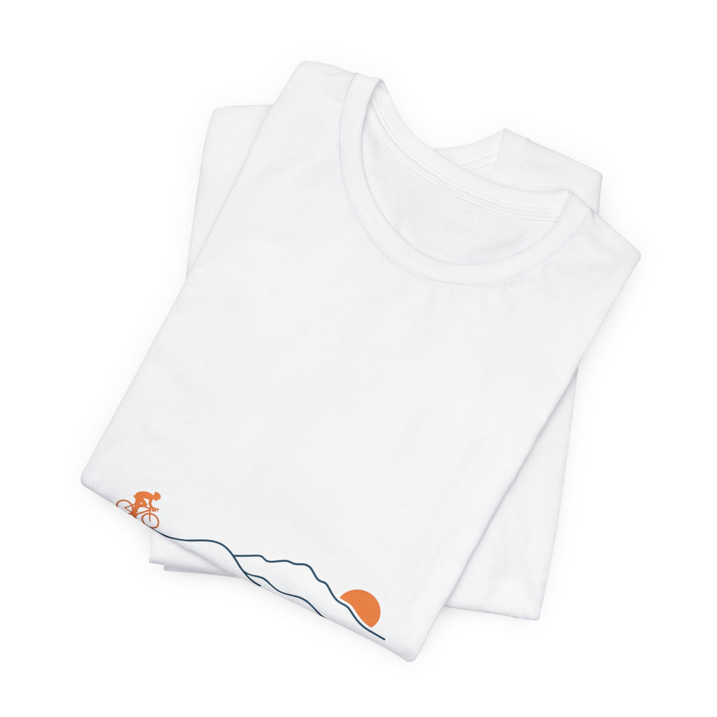 Sunset Road Cycling Tee | Minimal Tour de France Inspired