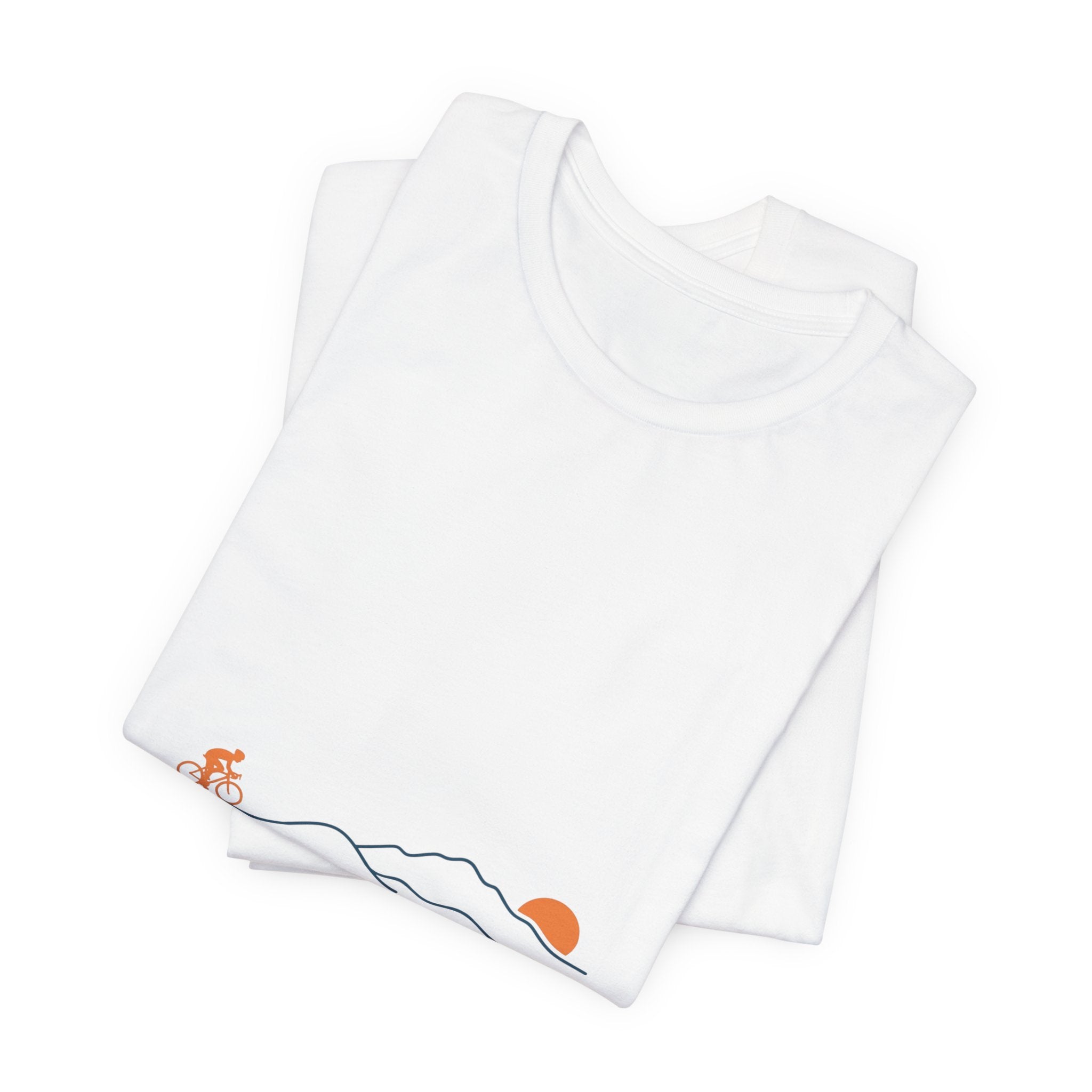 Sunset Road Cycling Tee | Minimal Tour de France Inspired