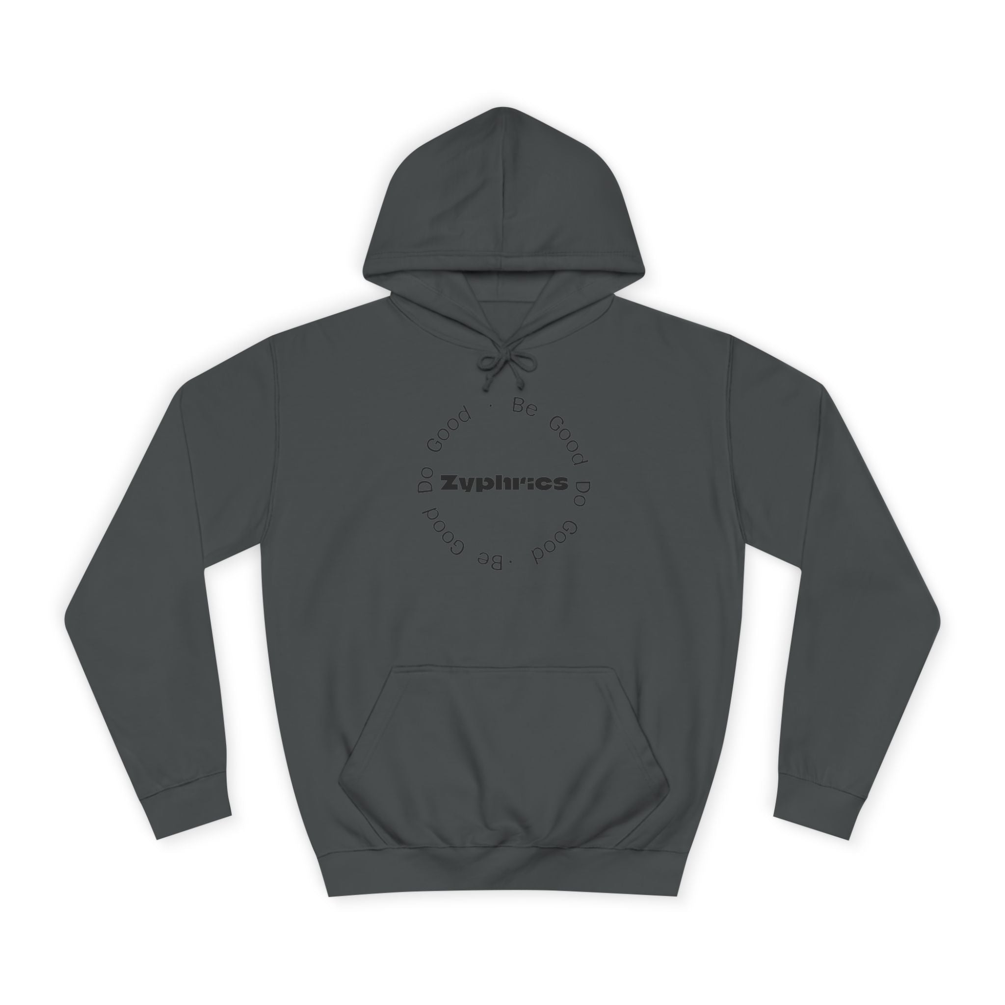 Minimalist ‘Good Vibes’ White Hoodie — College Style Casual Pullover