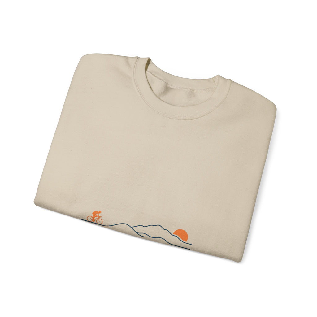Minimal Cycling Sunset Sweatshirt | Tour de France inspired, Rider Silhouette