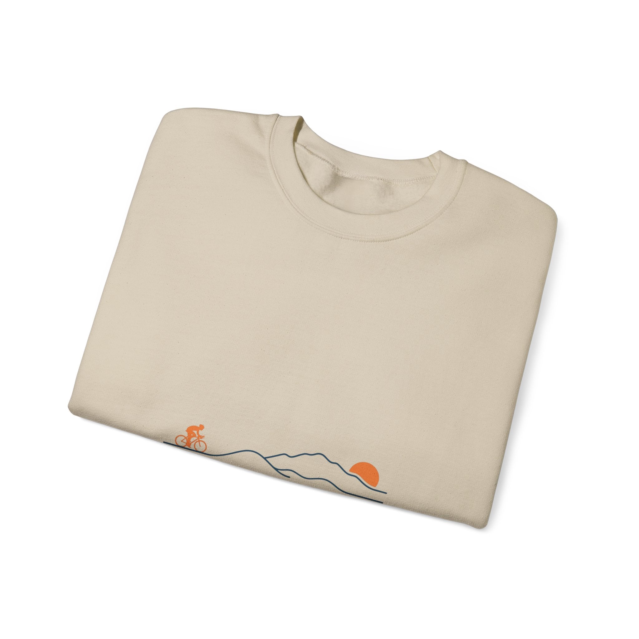 Minimal Cycling Sunset Sweatshirt | Tour de France inspired, Rider Silhouette
