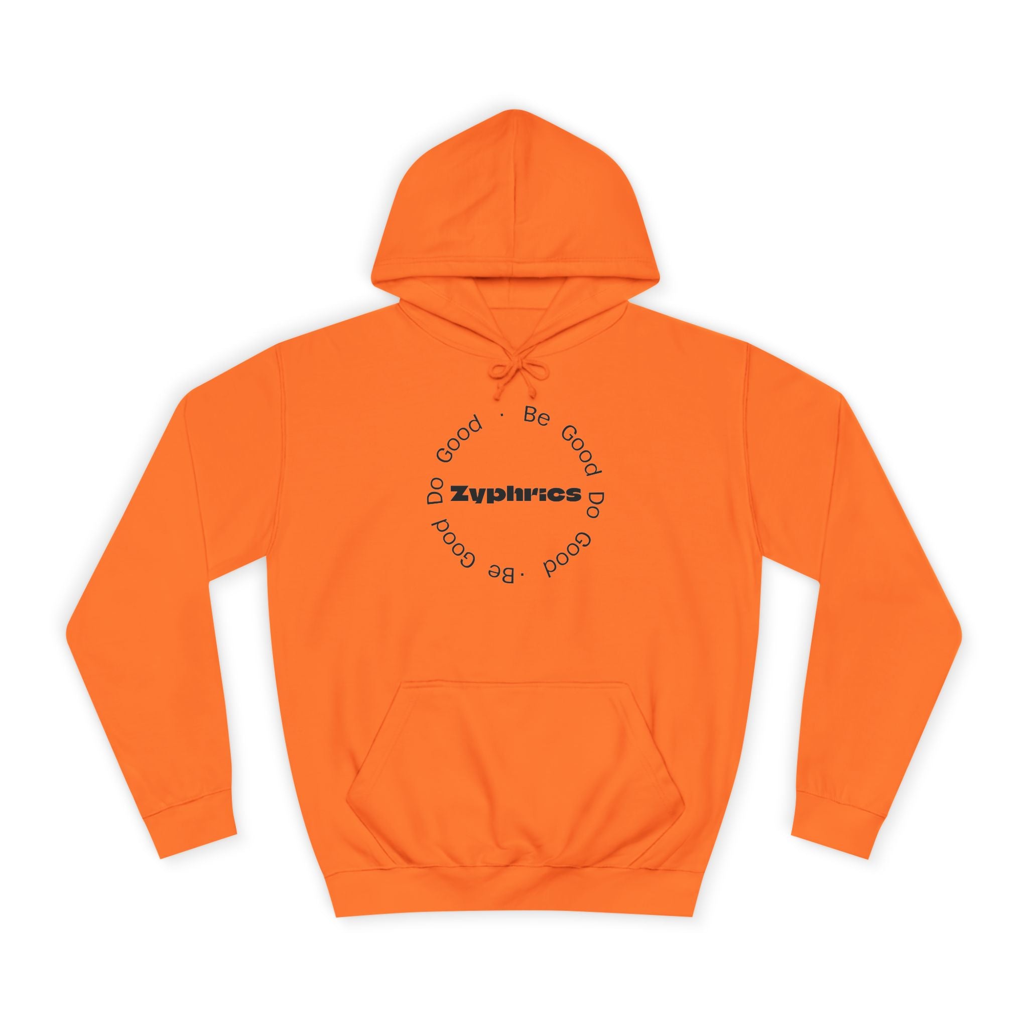 Minimalist ‘Good Vibes’ White Hoodie — College Style Casual Pullover