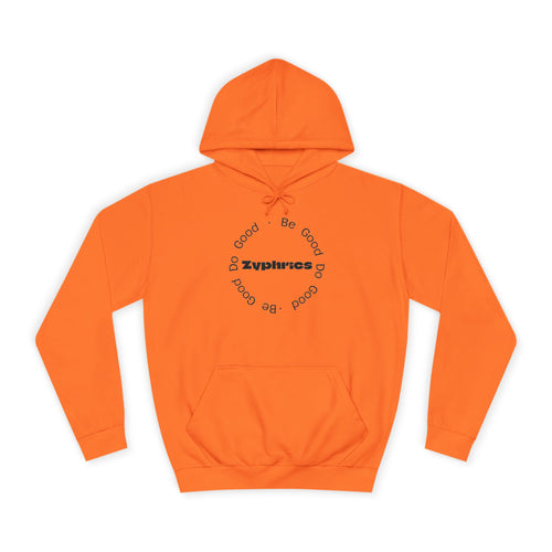 Minimalist ‘Good Vibes’ White Hoodie — College Style Casual Pullover
