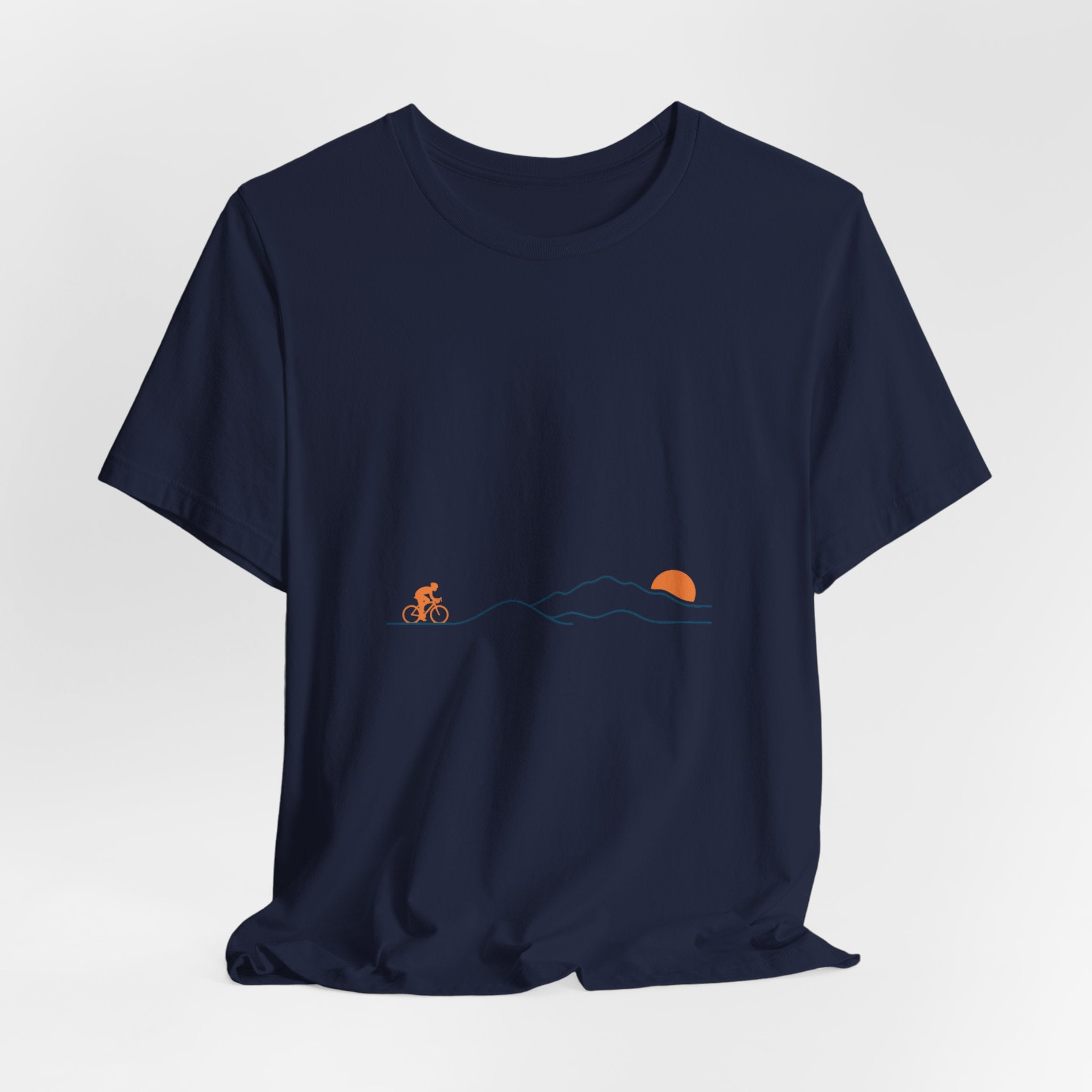 Sunset Road Cycling Tee | Minimal Tour de France Inspired