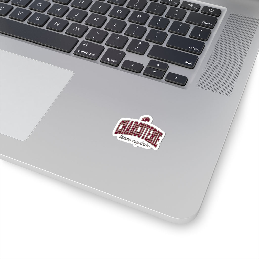 Charcuterie Team Captain Kiss-Cut Sticker | Polka Dot Accent, Retro Preppy
